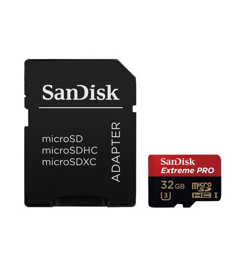 SanDisk Extreme Pro microSDHC UHS-I Class 10 U3 95MB/s 32GB (with Adapter)